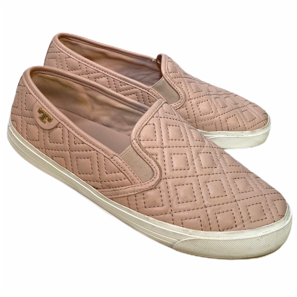 TORY BURCH JESSE QUILTED Sneakers Sachet Pink 8.5M